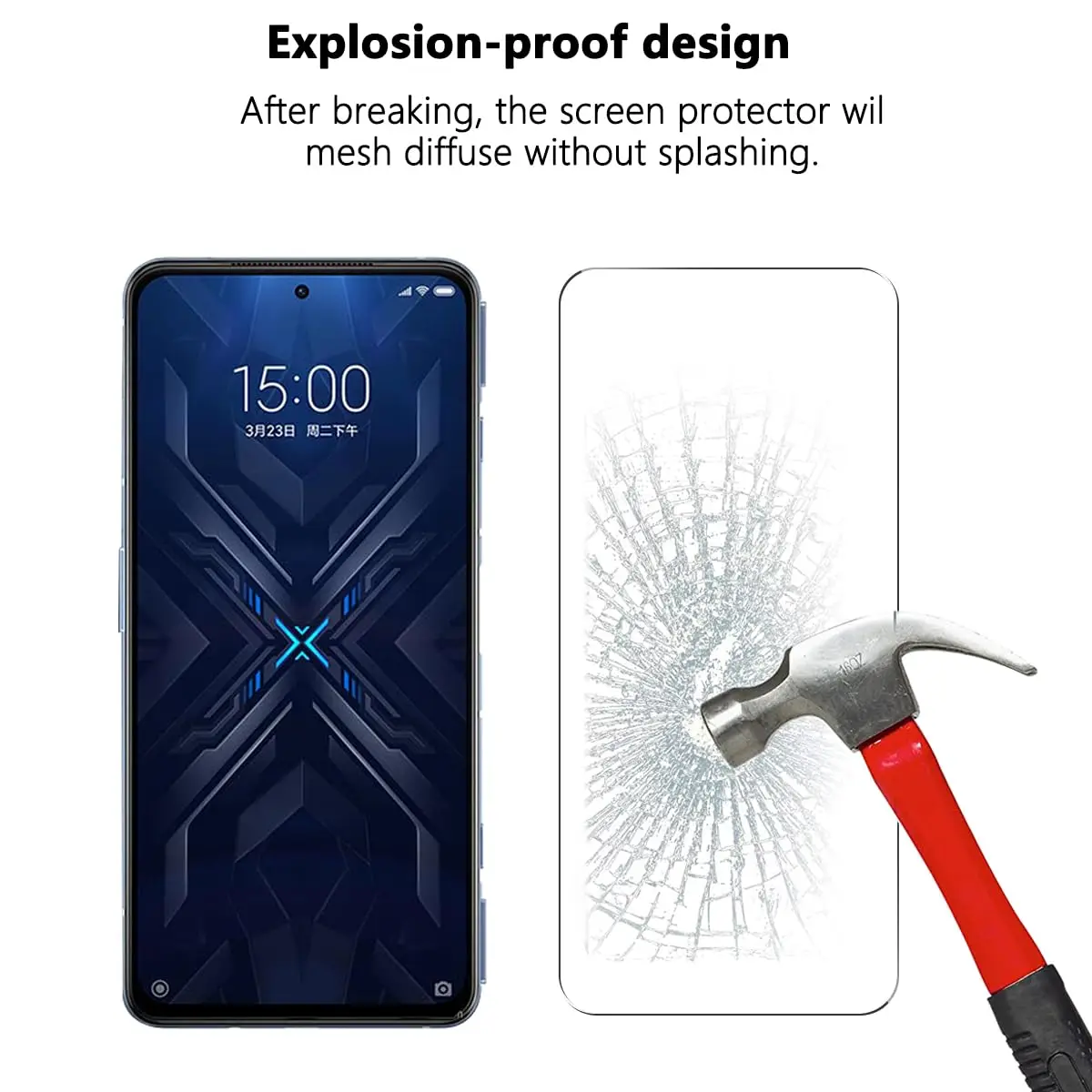 Premium Tempered Glass Screen Protector - High Aluminum, 9H Hardness, HD Clarity, Case Compatible