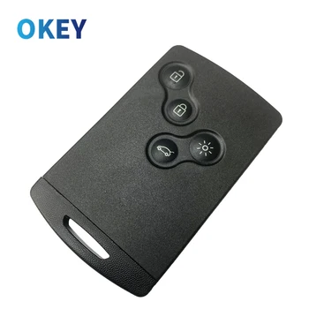 Okey Car Key 4 Button Shell per Renault Megane Laguna Koleos Fluence Scenic Clio Captur Remote Card Smart Key Shell Cover Case - Okey Car Key 4 Button Shell per Renault Megane Laguna Koleos Fluence Scenic Clio Captur