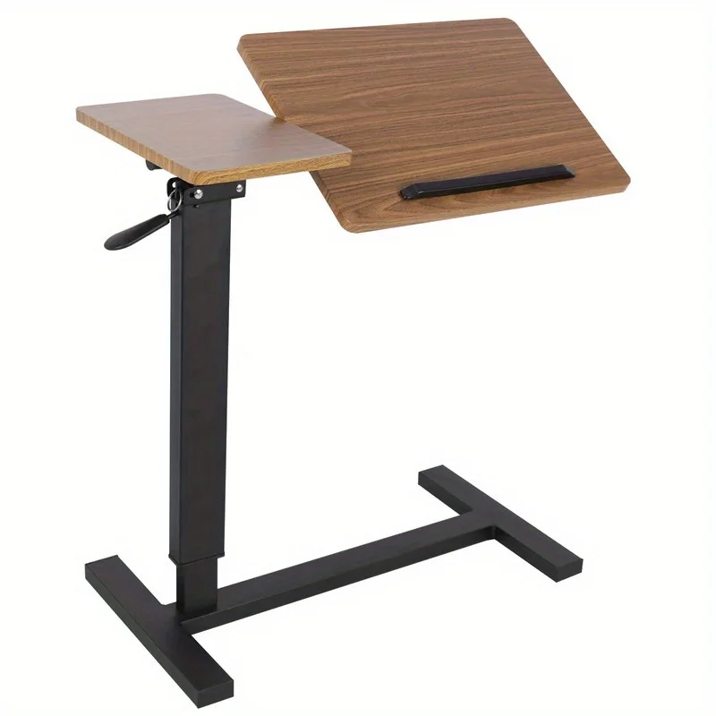 Height-Adjustable Mobile Laptop Desk with Lockable Wheels & Ergonomic Tilt, for Bedside, Office and Living Room