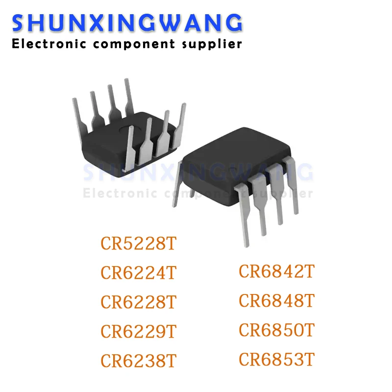 10PCS CR6848T DIP 8 CR6848 SG6848 CR6842T CR6842 CR5228T CR6238T CR6238 ...