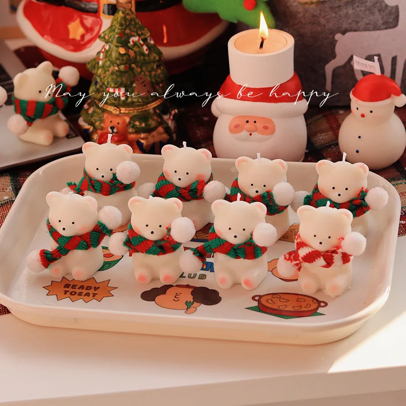 Original Christmas Scented Candles Gift Box Ornament Gift Christmas Eve Christmas Bear Home Atmosphere Souvenir - Image 2
