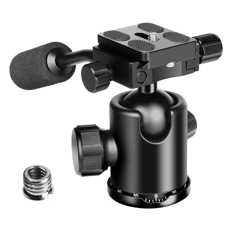 Heavy Duty Camera Tripod Head Ball Head with Handle and 1/4” Arca Type