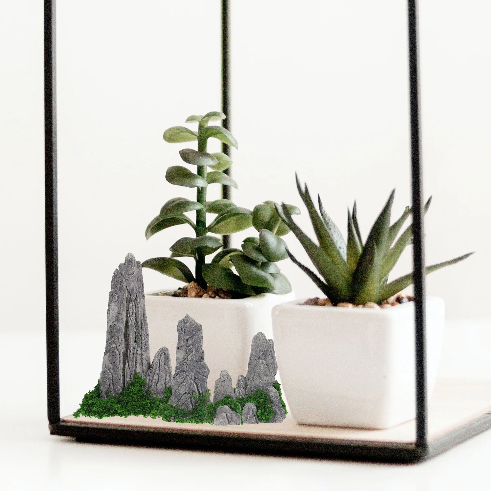 Decor Rockery Mountain Statue Figurine Resin Rockery Desktop Decor Ornament 8PCs for DIY resin statue resin handicraft ornaments garden statue resin ornament resin ornaments garden decoration animal ornaments