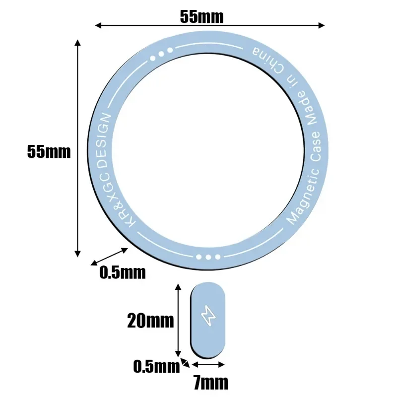 1/6PCS for Magsafe Magnetic Plate Ring Universal Metal Sticker Support Wireless Charger Metal Plate Sheet for Magnet Car Holder