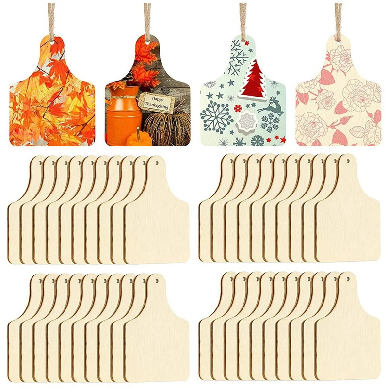 

Hang Tag Wood Hang Tag DIY Blank Unfinished Wood Labels Ornament For Crafts Hanging
