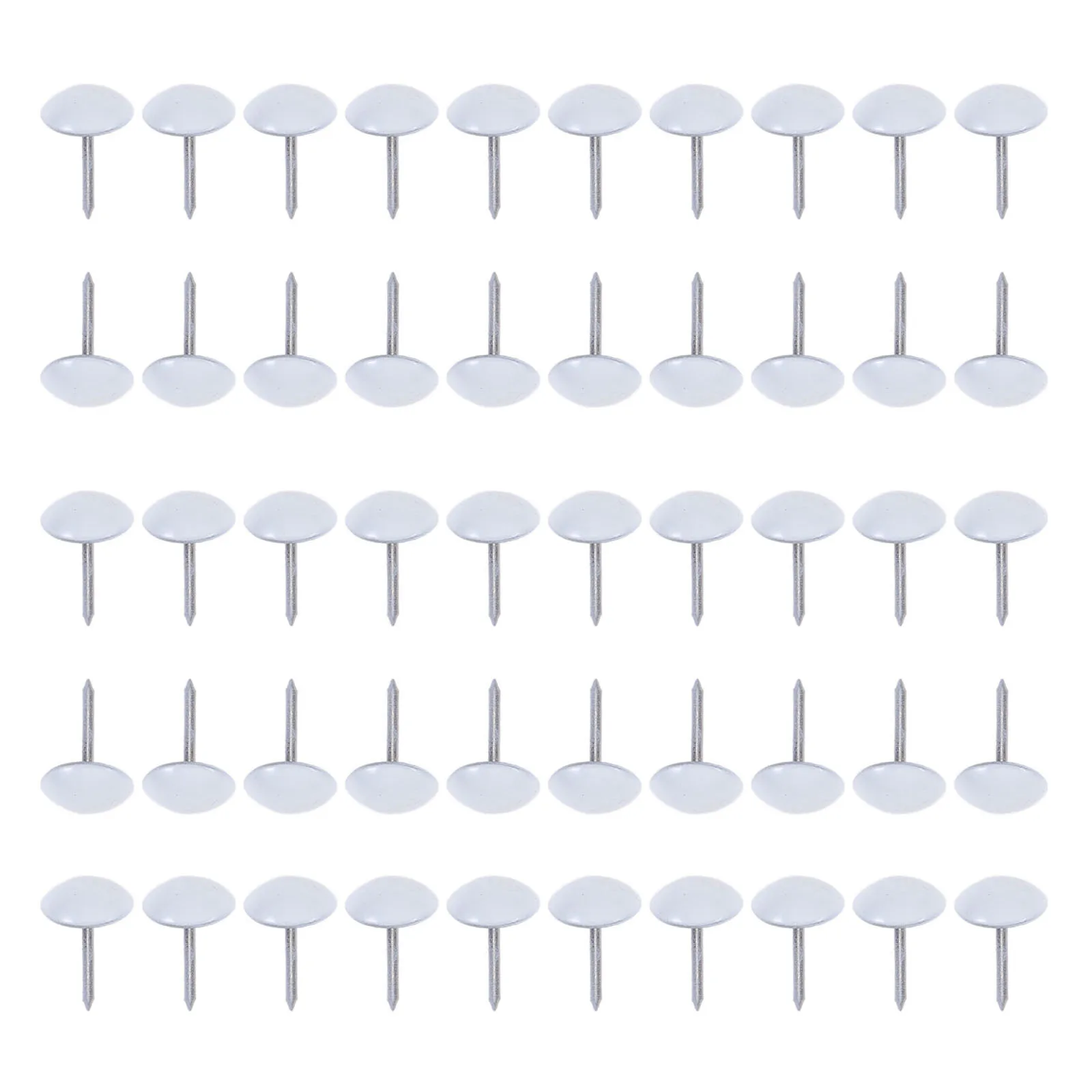 Upholstery Nail 100Pcs White Metal Upholstery Nail Furniture Tack Stud Pushpin Modern Nails Home Accessories 11*17mm Jewelry Case Box Sofa Decor