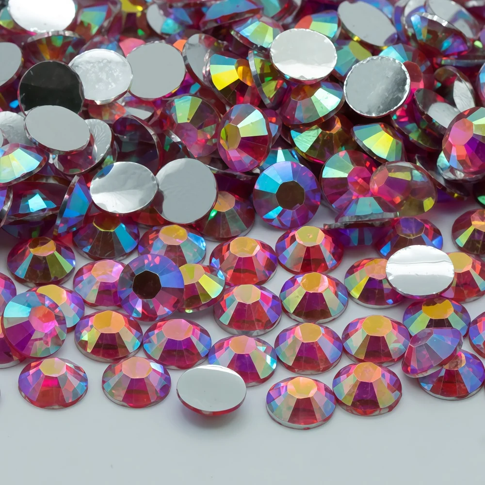 High Transparent Flat-Bottom Resin Diamonds for Nail Art and Jewelry Crafting