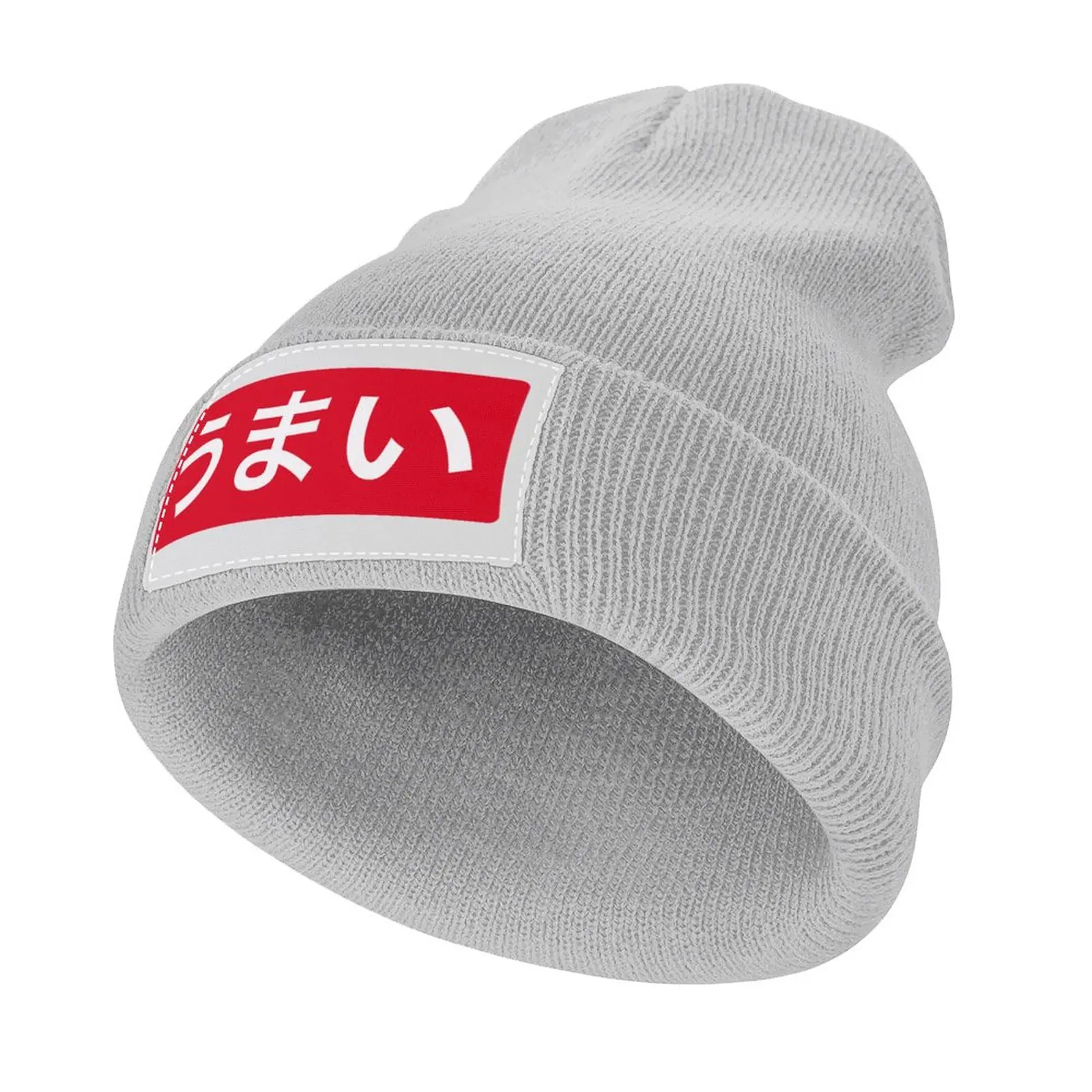 

Umai (вкусные в Японии) вязаная шапка на красном фоне головной убор Роскошные брендовые шапки бейсболка головные уборы большой размер шапка для мальчиков Женская кепка