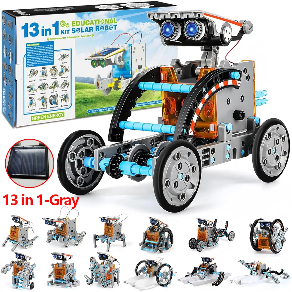 25'i 1 Arada Güneş Enerjili Robot Kiti Oyuncaklar Çocuklar İçin Erkek Çocuklar İçin Eğitici Oyuncak DIY STEM Bilim Deneyi Aletleri Elektrikli Robotik Kitleri Hediyeler