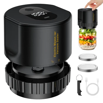 Automatic Electric Mason Jar Vacuum Sealer One-button Operation Leak-proof Sealing Portable Food Preservation Equipment Suit 1
