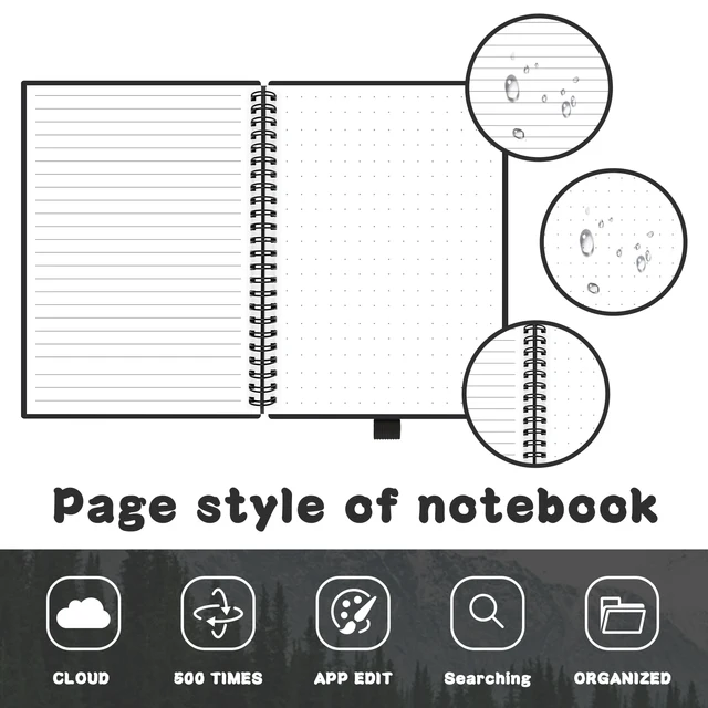 Cahier A5 Intelligent Effaçable À Spirale, Carnet De Dessin Réutilisable  Avec Stylo, Papeterie Scolaire, Pour Officier - Smart Ordinateurs Portables  - AliExpress