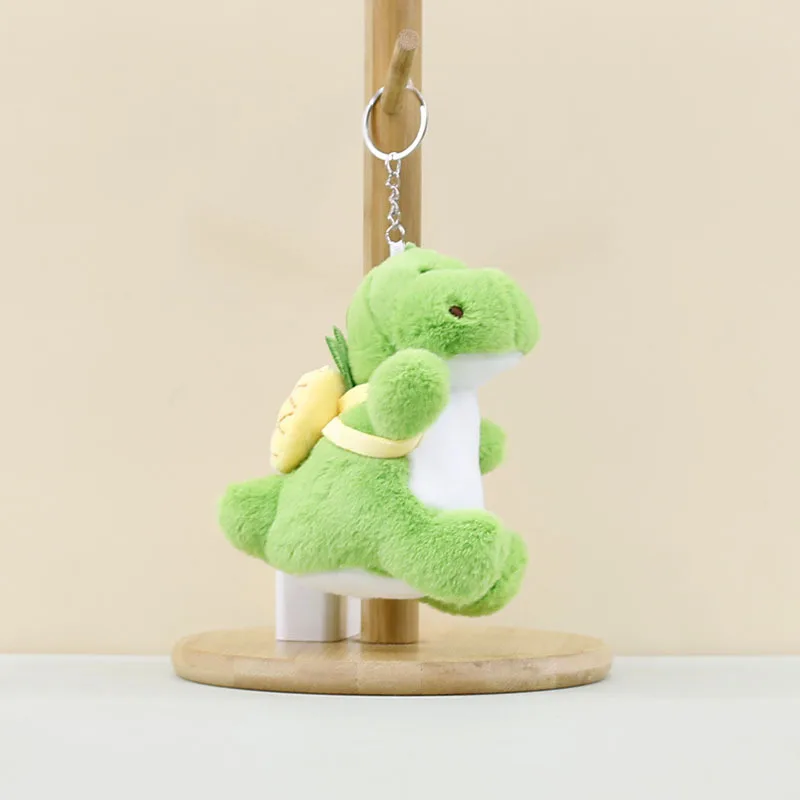 Cartoon Fruit Dinosaur Keychain Doll keyring Bag Backpack Pendant Boys Girls Toy Car Home Plush Decoration Stuffed Keychains 6