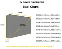 TV Housse TV extérieure résistante aux intempéries et à la poussière Beige 70 "75" 40 "46" 50 "55" 60 "65" Écran de protection TV Jardin patio TV extérieure 6