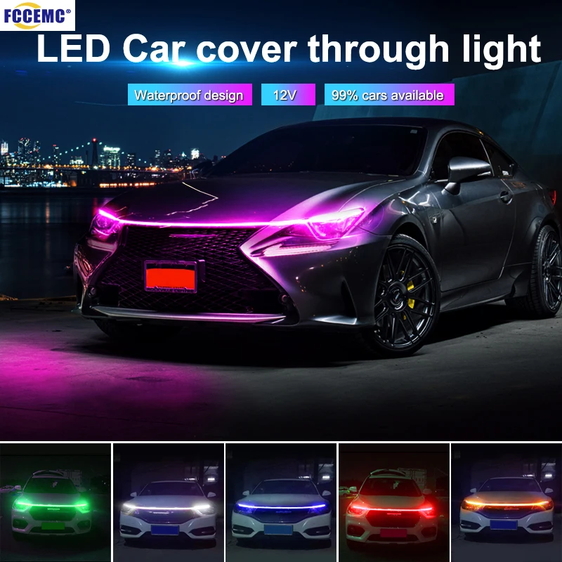 2M Waterproof Car Hood LED Light Strip 1