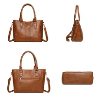 New Soft Leather Handbag For Women Vintage Shoulder Tote Bag Luxury Designer Ladies Large Capacity Purse Commute Bags Sac A Main - Image 5