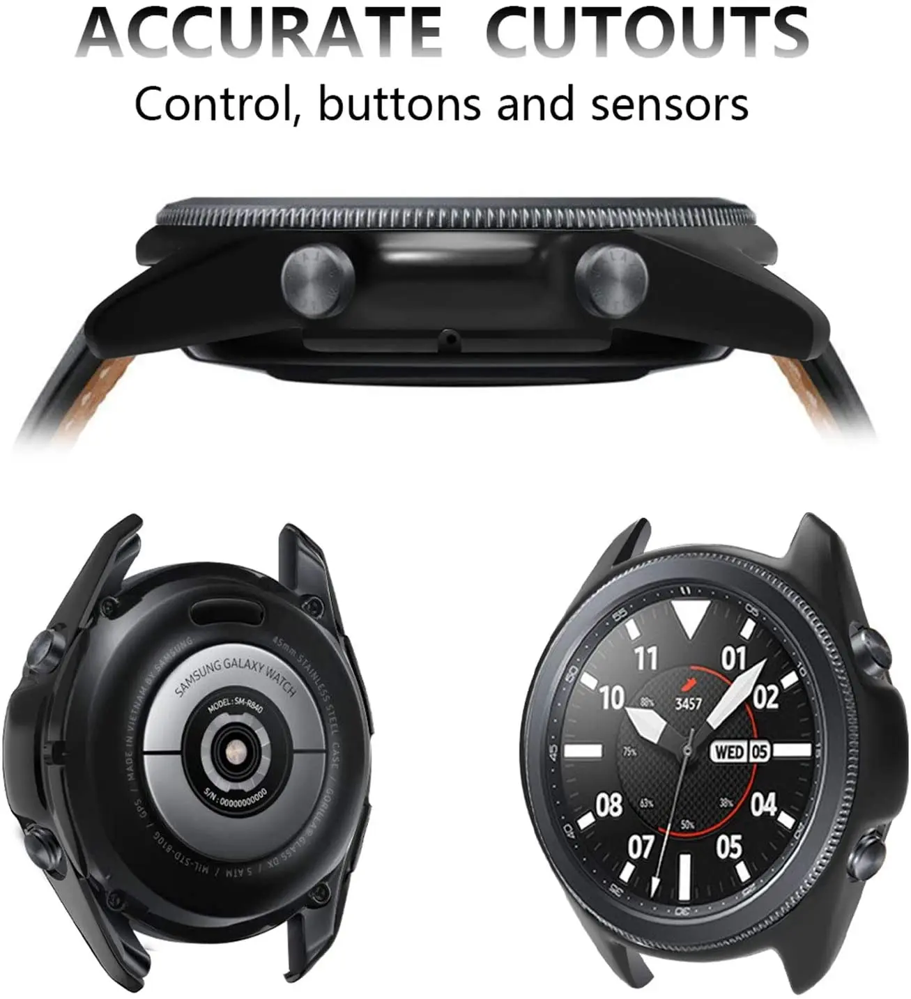 Watch Screen Protector Case For Samsung Galaxy Watch 3 45mm 41mm Soft TPU Protective Cover Bumper