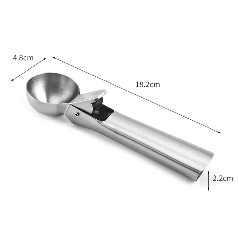 Ice Cream Scoops Stacks Steel Ice Cream Digger Non-Stick Fruit Ball Maker Watermelon Spoon Tool