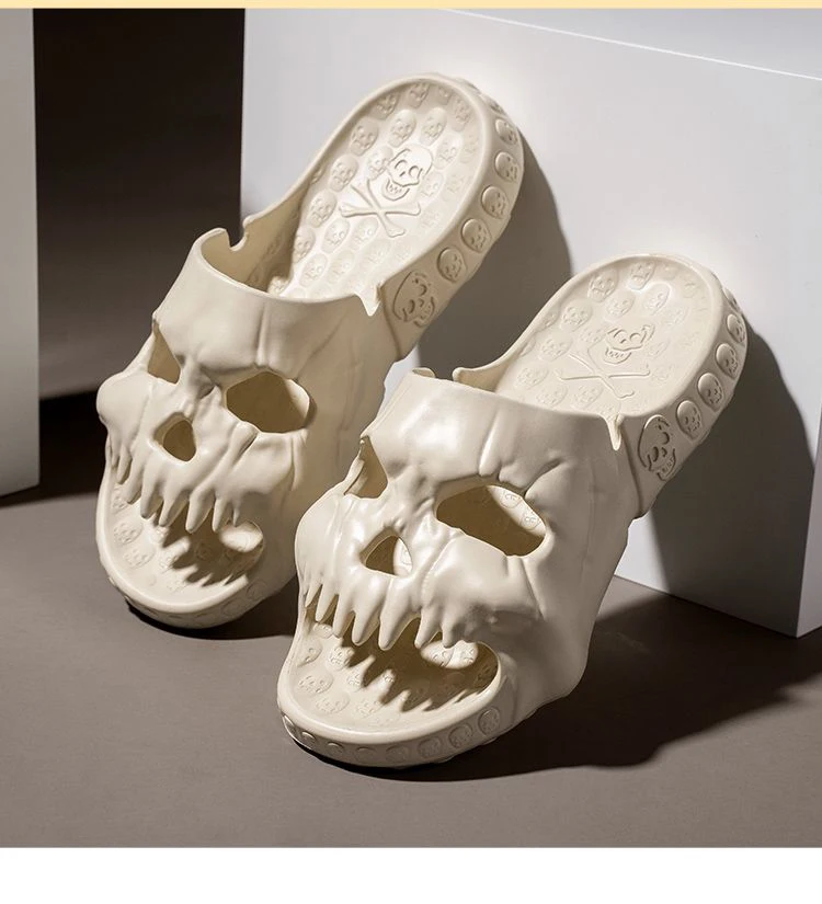Skull Design Men Slippers - true deals club