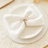 Set Of 6 40x40cm Table Cloth Napkins Durable Polyester Thicken Placemat Reusable for Kitchen Dining  Wedding Decoration 1