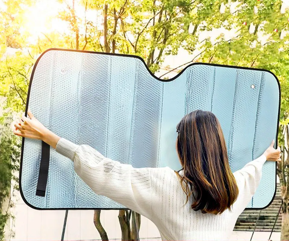 

Car Front Sunshade Sun Protection Heat Insulation Sunshade Automatic Retractable Windshield Cover Sunshade Car