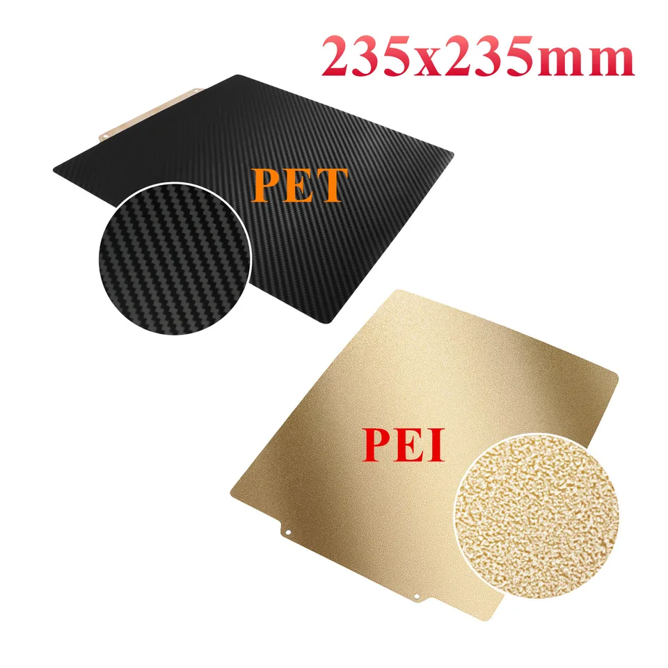 Double Side Magnetic Build Plate 235x235mm PEI Spring Sheet PEO PET PEY H1H  Plate Heated Bed for Ender 3 Pro Ender 3 S1 5 CR20