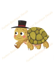 Fuzhen – décalcomanies imperméables en PVC, accessoires extérieurs, animaux, voiture, bébé tortue marchant 