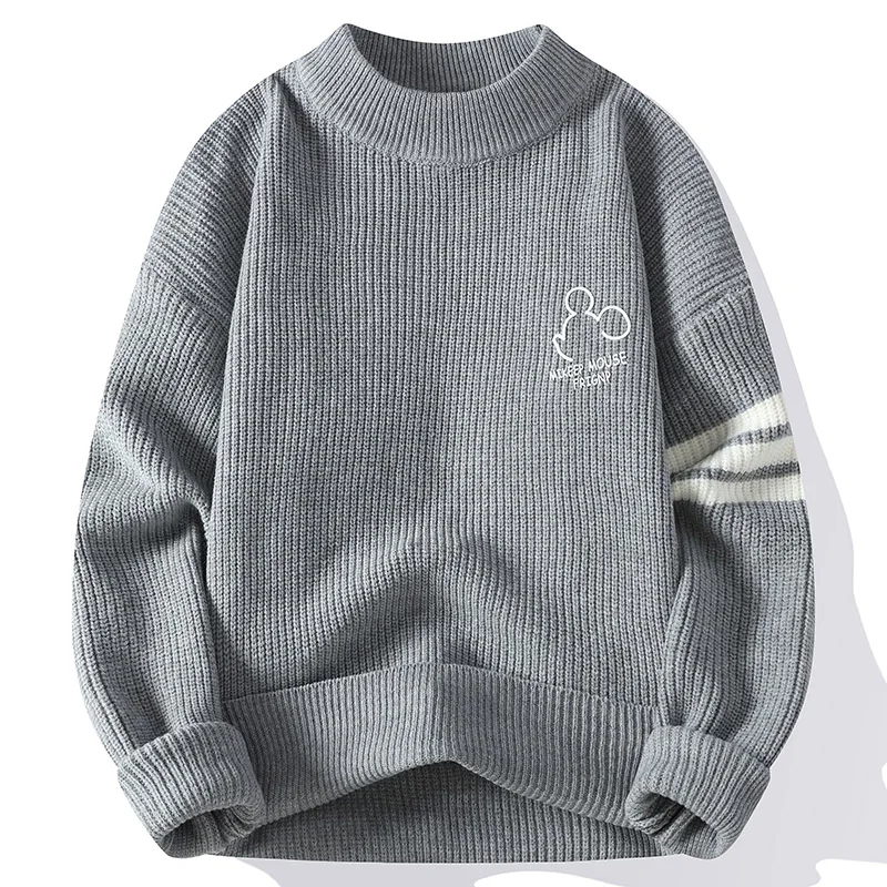 

Мужской вязаный свитер в стиле хип-хоп на осень и зиму, уличная одежда, 2023, модные красивые мягкие удобные свитера в Корейском стиле, мужские облегающие пуловеры