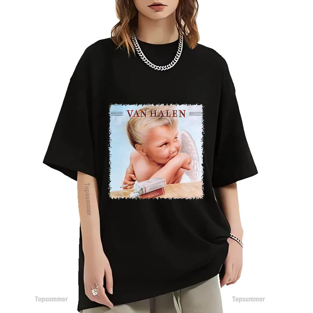 T-Shirt Album 1984 Van Halen Tour T Shirt Uomo Streetwear Maglietta Manica Corta Anni '90 T-Shirt Donna Taglie Forti