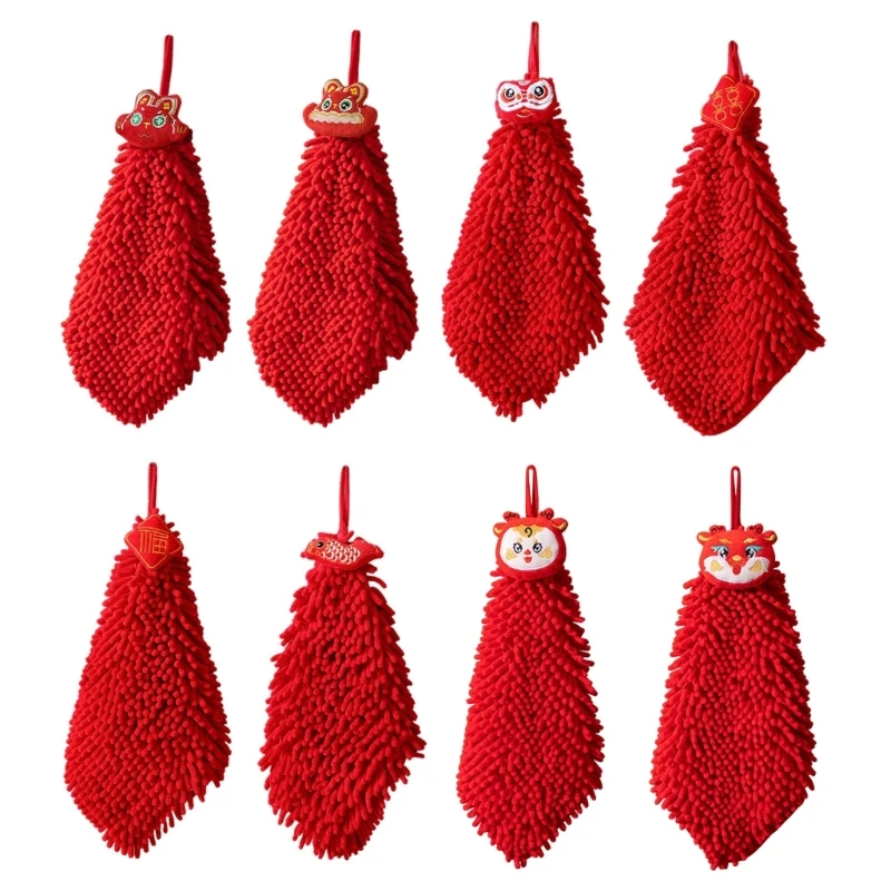 

Red Hands Towel Wipe Cloth Chenille Cleaning Cloth Super Absorbent Eco-Friendly