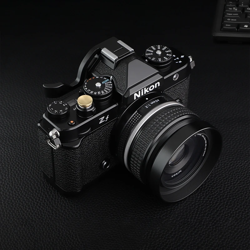 Pulsante Sblocco Otturatore Haoge Per Nikon DF - Metallico Concavo Grigio - Foto 3