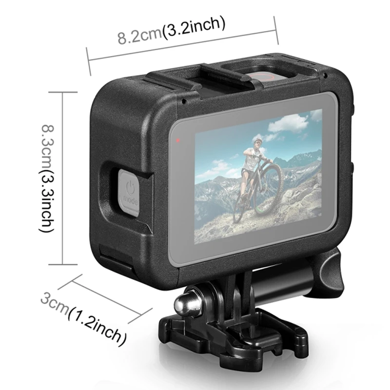 Gopro HERO10/9 보호 커버베이스 용 측면 인터페이스 커버가있는 하우징 프레임 확장 PA 케이지