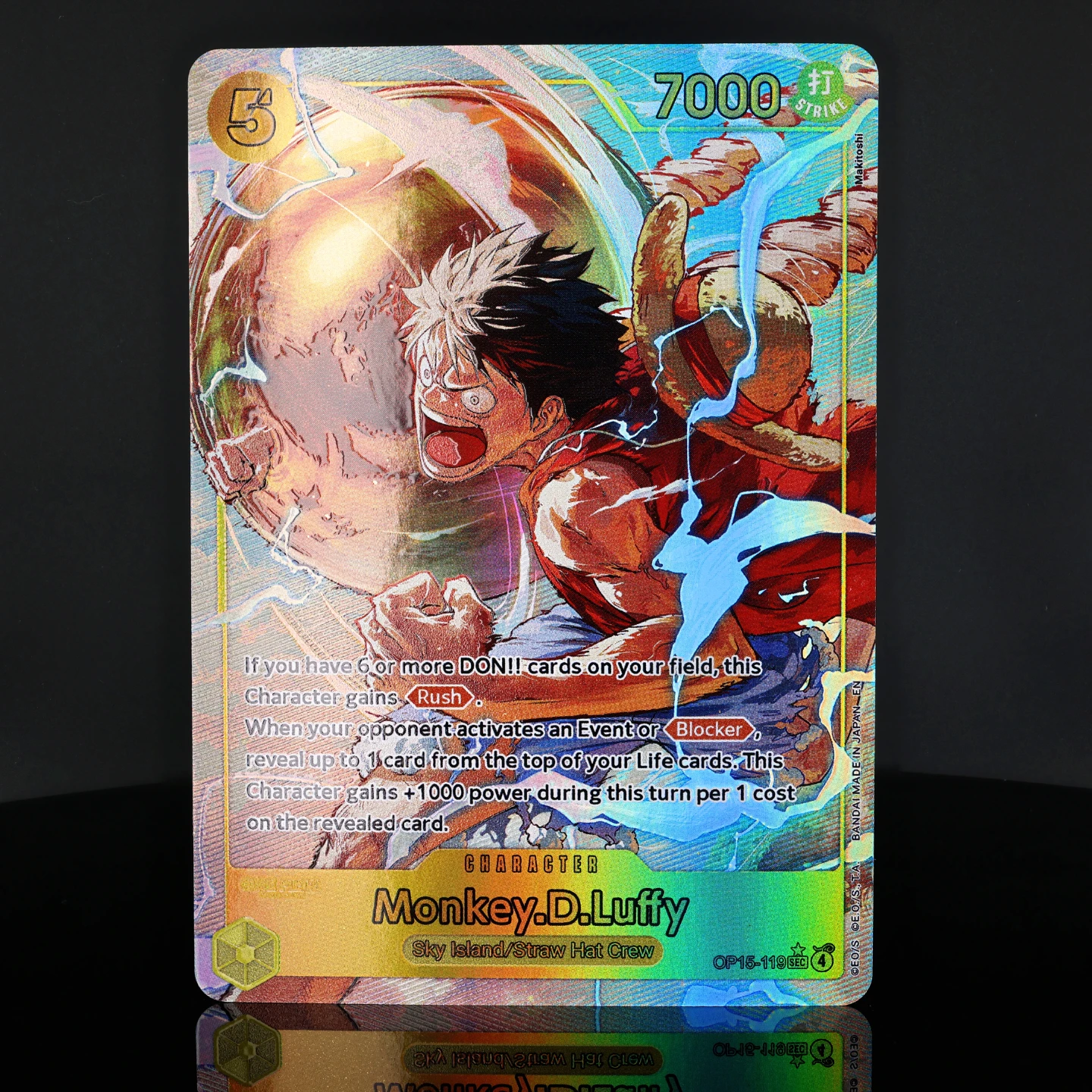 4개/세트 OP15-119 루피 원피스 TCG OPCG 영어 SEC 플레이 세트 5..