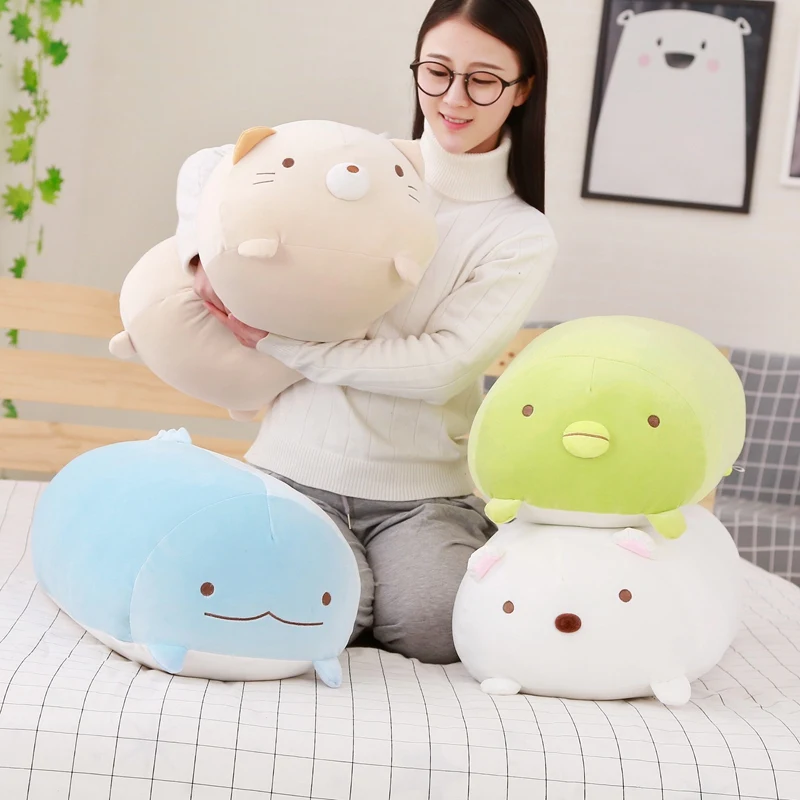 Soft Animal Cartoon Pillow Cushion Cute Fat Dog Cat Penguin Pig Frog Plush Toy Stuffed Lovely kids Birthyday Gift