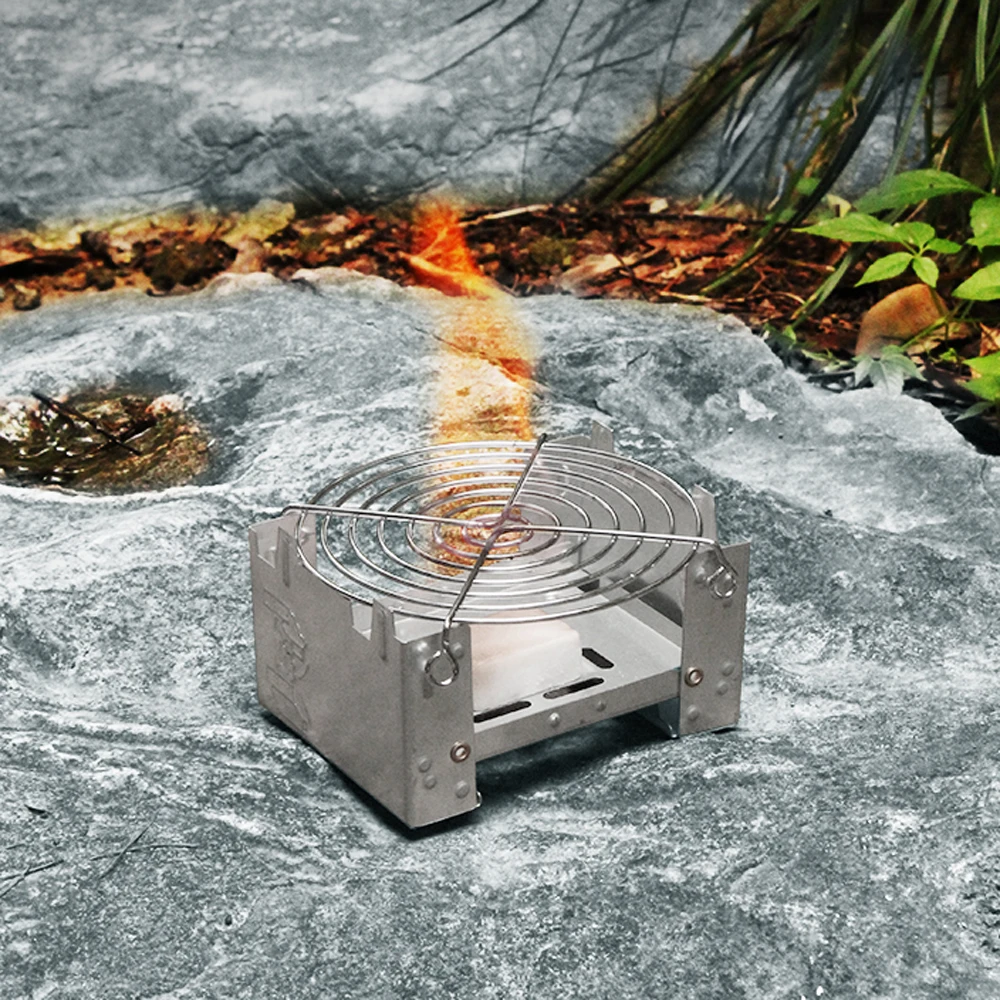 112g Folding Camping Solid Alcohol Stove Portable Fogao Kamp Malzemeleri  Outdoor Cooking Stove Mini Camp Cooker Wind Shield - AliExpress