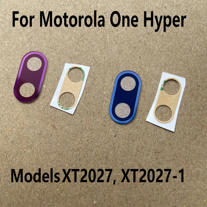 

2PCS For Motorola Moto One Hyper Back Camera Lens Glass Rear Camera Lens With Glue Adhesive Replacement XT2027 XT2027-1