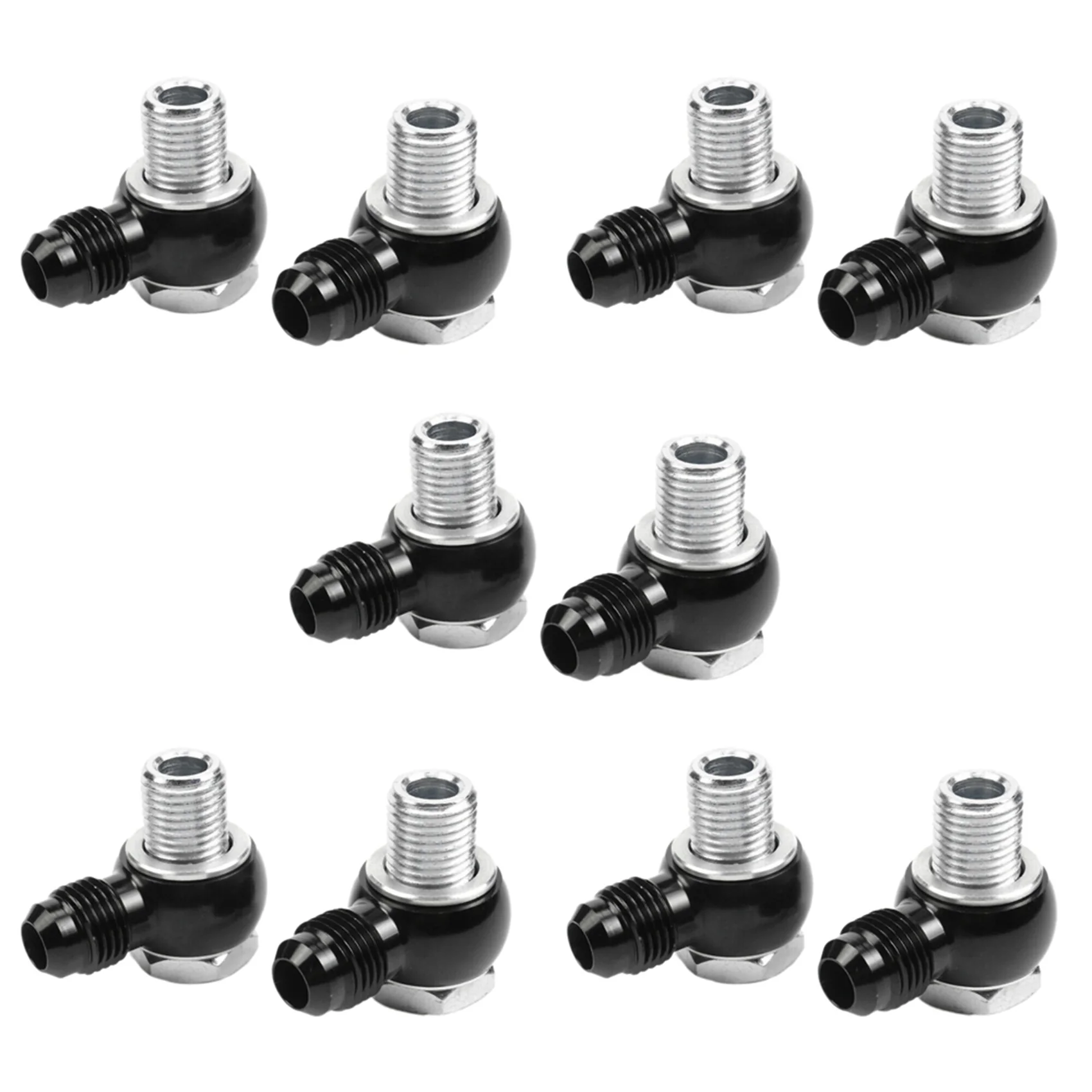 

10x for 6AN x 1/4 NPSM GM Turbo 350 400 700R4 4L60E Transmission Oil Cooler 90 Degree Banjo Fittings