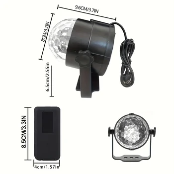 1Pc Disco Ball DJ Night Lights,Sound Activated RGB Rotating Stage Strobe Lamp For Home Room Birthday Decor Wedding Dance Parties 6