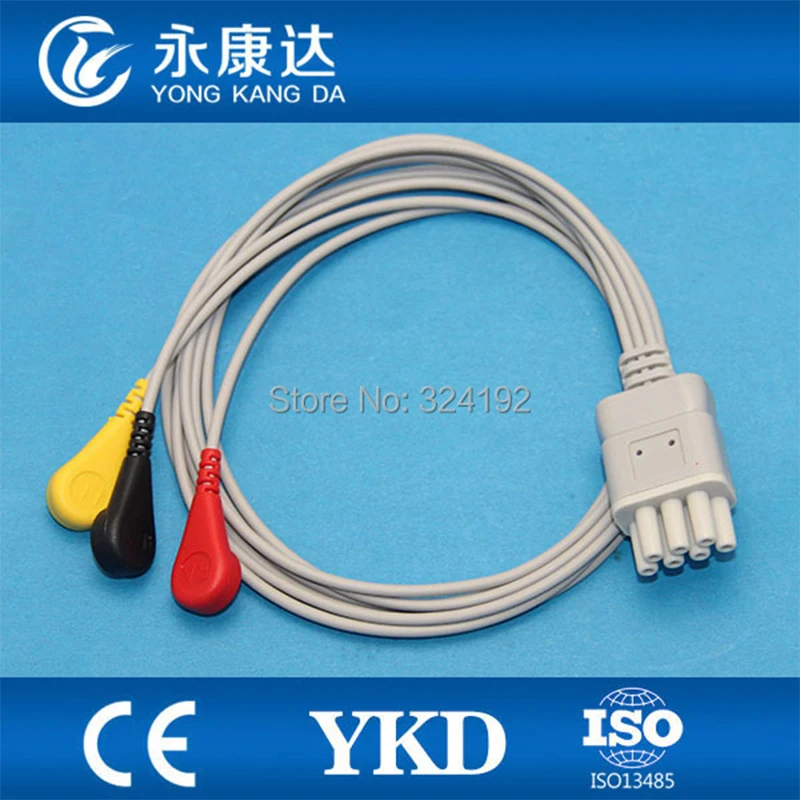 

3 шт./упак. MBELEC CD2000-1800 Holter cable and leadwire с 3-Lead, кнопка IEC, CE & ISO Verifed
