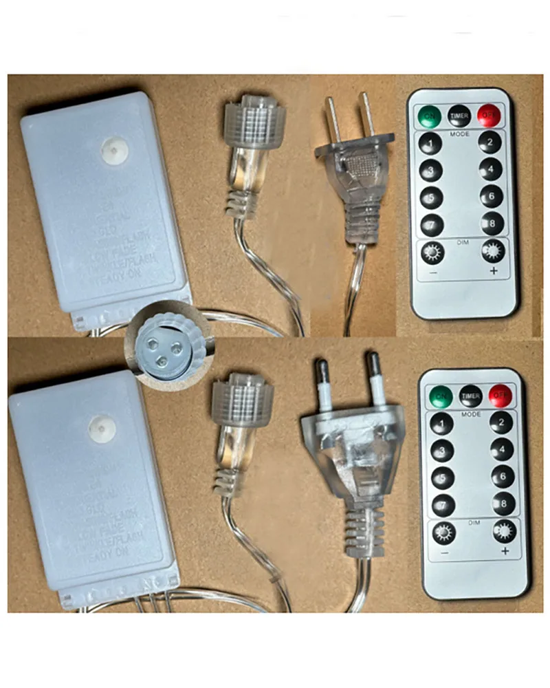 LED Dimmer 8 Modes EK-04 Controller LED string mesh curtain lights Remote Control christmas colorful decoratio