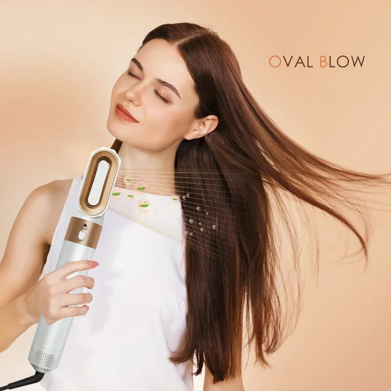 Description Picture 4 of itemSpiral 5 In 1 Hair Dryer Brushes Women Professional High-Speed Curling Hot Air Comb Set For Dyson Air wrap Hair Dryers Styler