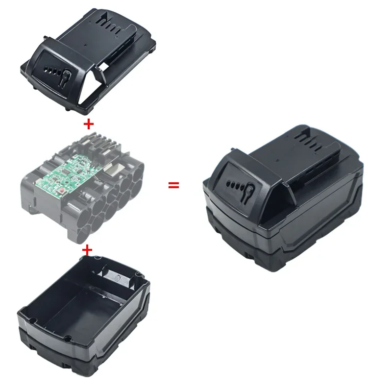 Battery Case Assembly Parts For Milwaukee 18V 48-11-1815 Lithium Battery Upper Cover Back Case Enclosure Accessories