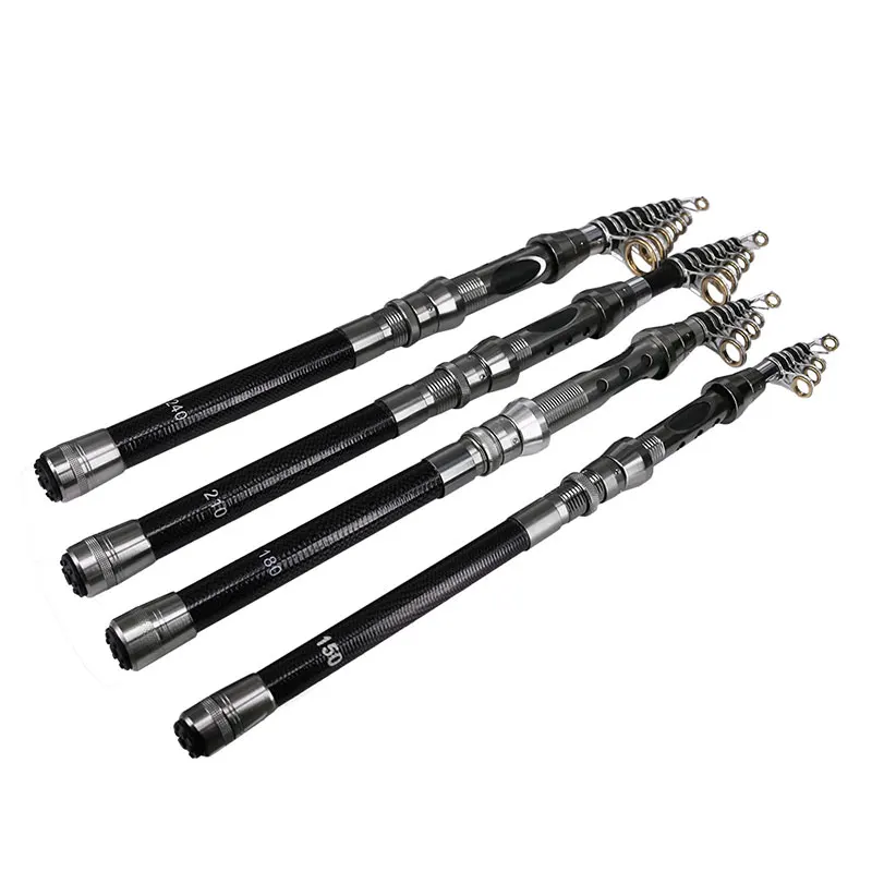 낚싯대 페스카 스피닝 탄소 텔레스코픽 폴 가이드, 바다 낚싯대 베이트 캐스팅, 여름 해안 캐스팅, 1.5m, 1.8m, 2.1m, 2.4m, 2.7m 