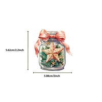 50 Pcs Cartoon Christmas Bottle Sticker Pack Waterproof Transparent PET Party Material Decoration Guitar Notebook 2