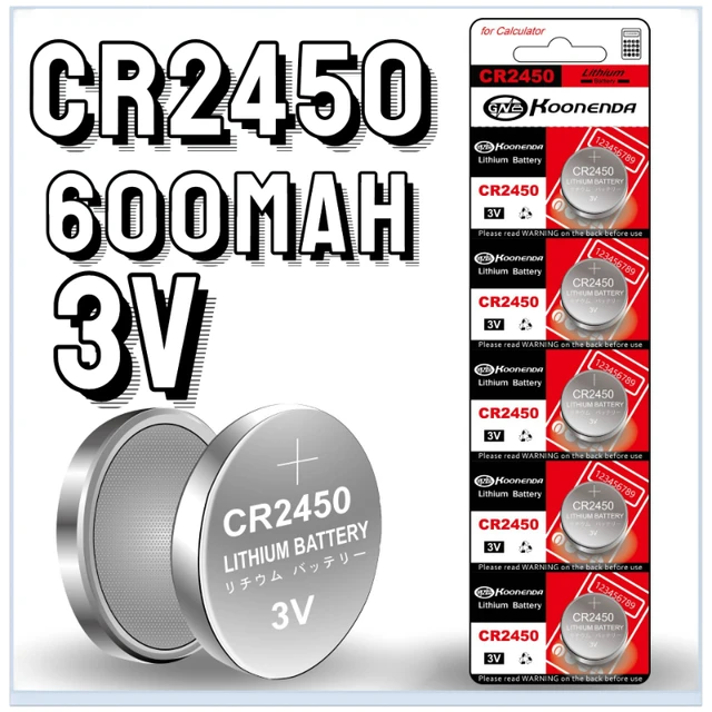 100PCS Cheap Pilas CR2450 3V Button Batteries Cr 2450 KCR2450 5029LC LM2450  Cell Phone Coin Lithium Battery