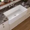Farmhouse Sink 36InchFireclay White Kitchen Sink Apron Front Farm Sink Large Deep Single Bowl KitchenSink Undermount Farmer Sink 1