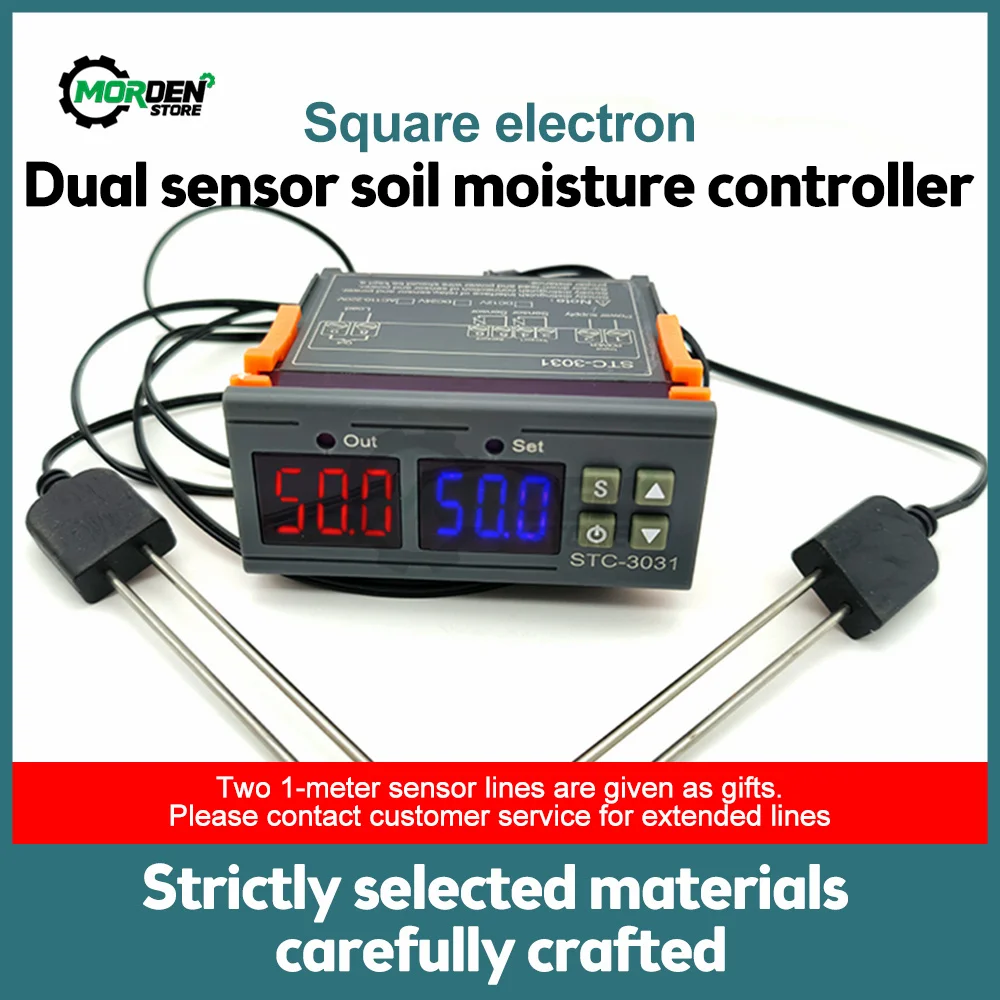 Soil Moisture Sensor STC-3031 Soil Humidity Monitor Meter Hygrometer Soil Humidity Controller Digital Display Controller