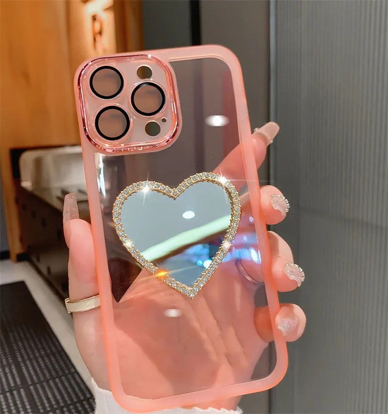 Glitzer Diamant Spiegel Handyhülle für Samsung Galaxy S23 ultra S24 S23FE S22 Plus S21FE s20 FE M13 M14 A05 A05S Weich_voghion.com