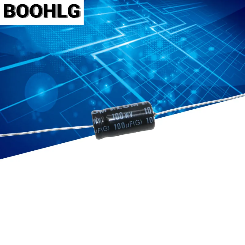 Electrolytic Capacitor 5PCS 100uf Horizontal Axial 100v