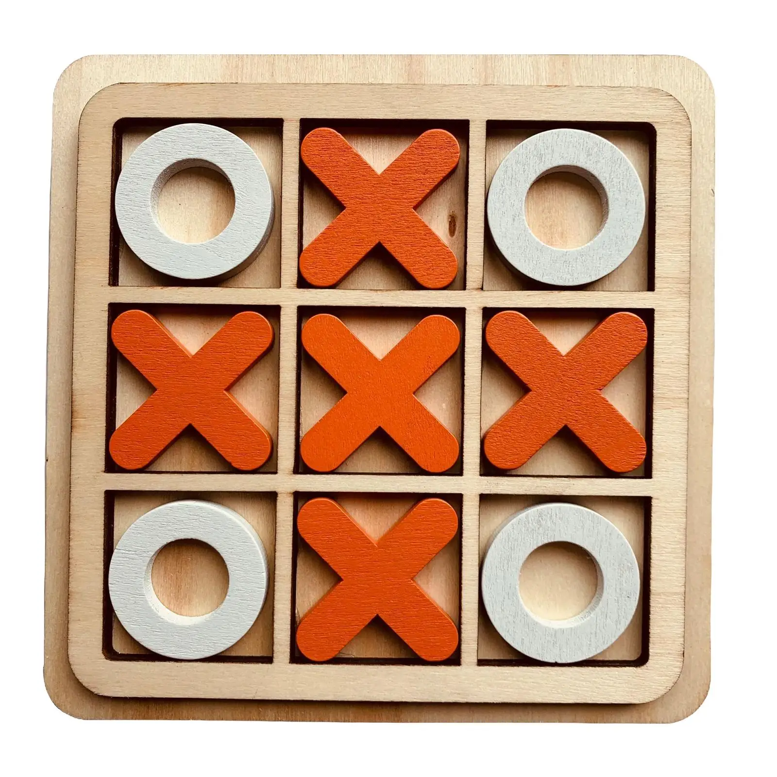 Wooden Board Tic Tac Toe Game Leisure Intelligent Family Games Xo Table