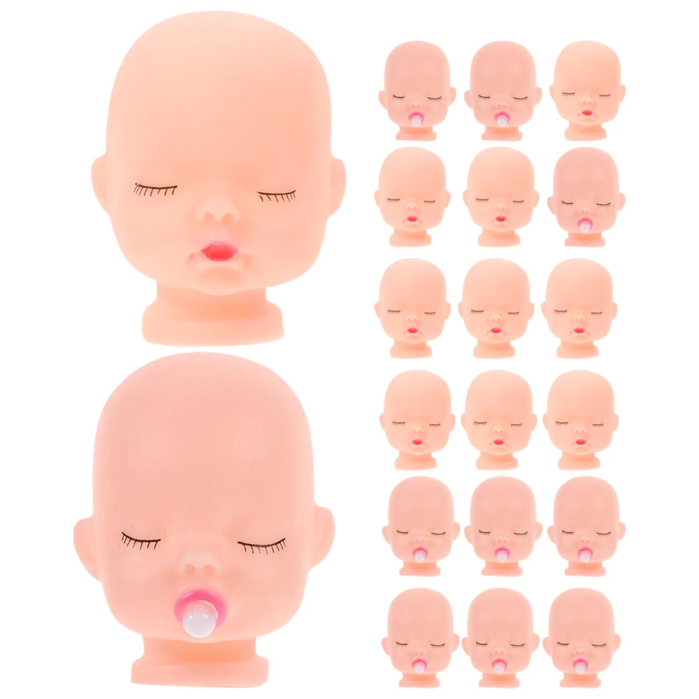 

20Pcs Doll Craft Making Heads Doll Head Plastic Doll Repainting Practice Makeup Diy Heads Doll Replacing Doll Part Princess Mini
